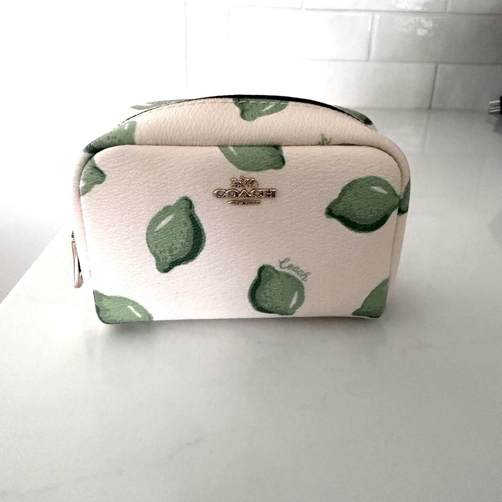 Coach Pouch with Lime Print